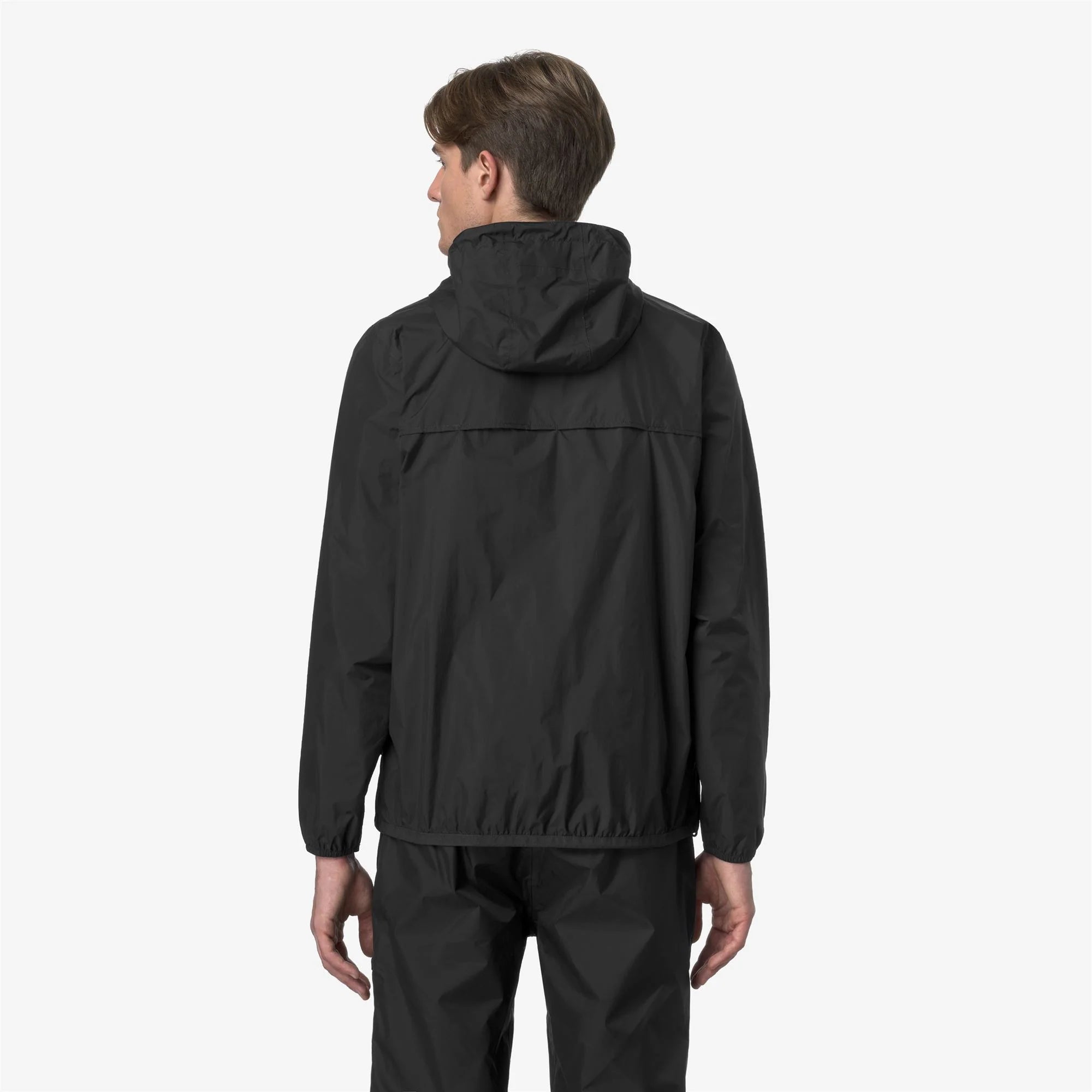 Le Vrai 4.0 Claude - Unisex Packable Full Zip Waterproof  Rain Jacket in Black Pure