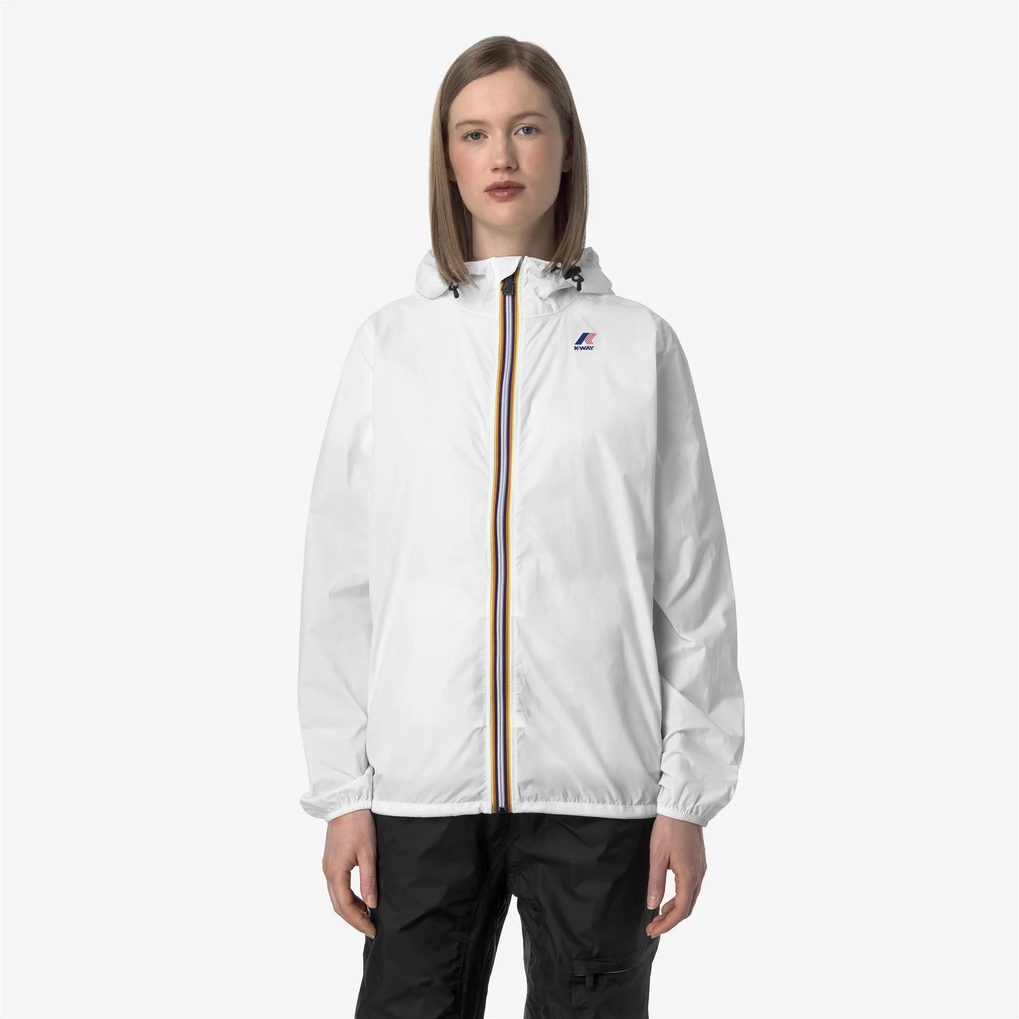 Le Vrai 4.0 Claude - Unisex Packable Full Zip Waterproof  Rain Jacket in White