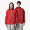 Le Vrai 4.0 Claude - Unisex Packable Full Zip Waterproof Rain Jacket in Red Jasper