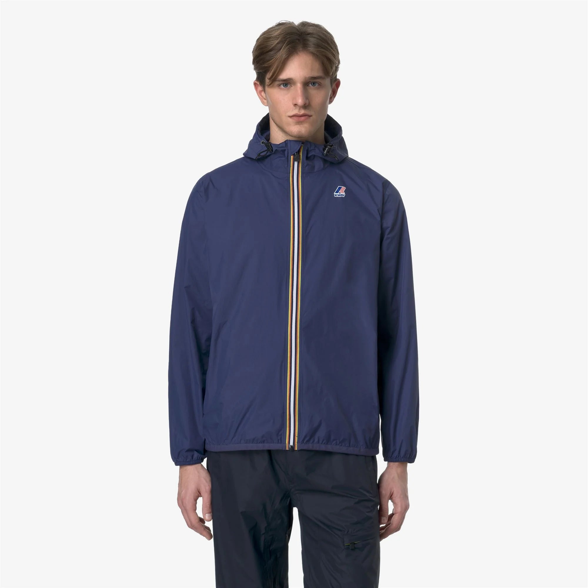 Le Vrai 4.0 Claude - Unisex Packable Full Zip Waterproof  Rain Jacket in Blue Deep Cobalt