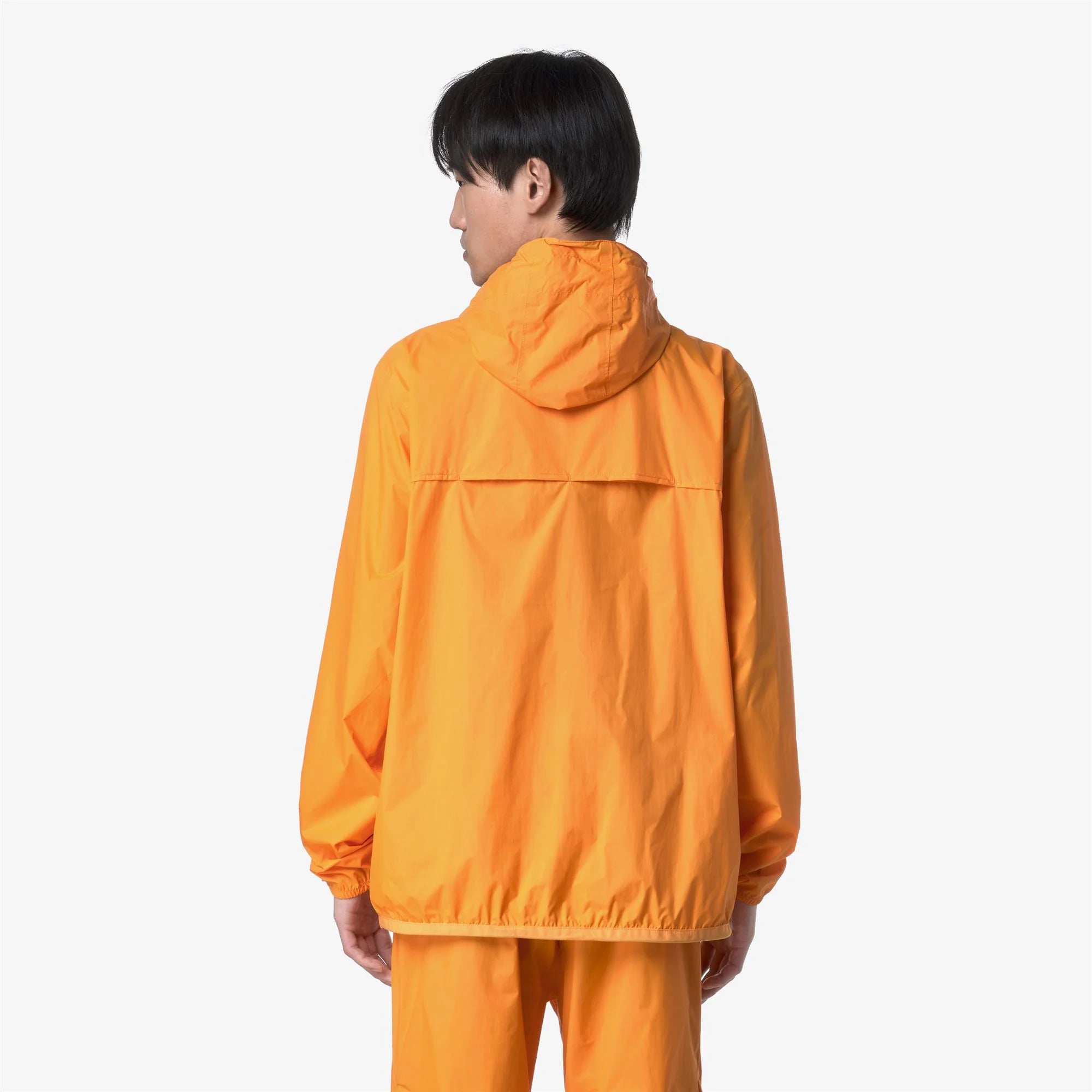 Le Vrai 4.0 Leon - Unisex Packable Quarter Zip Rain Jacket in Orange