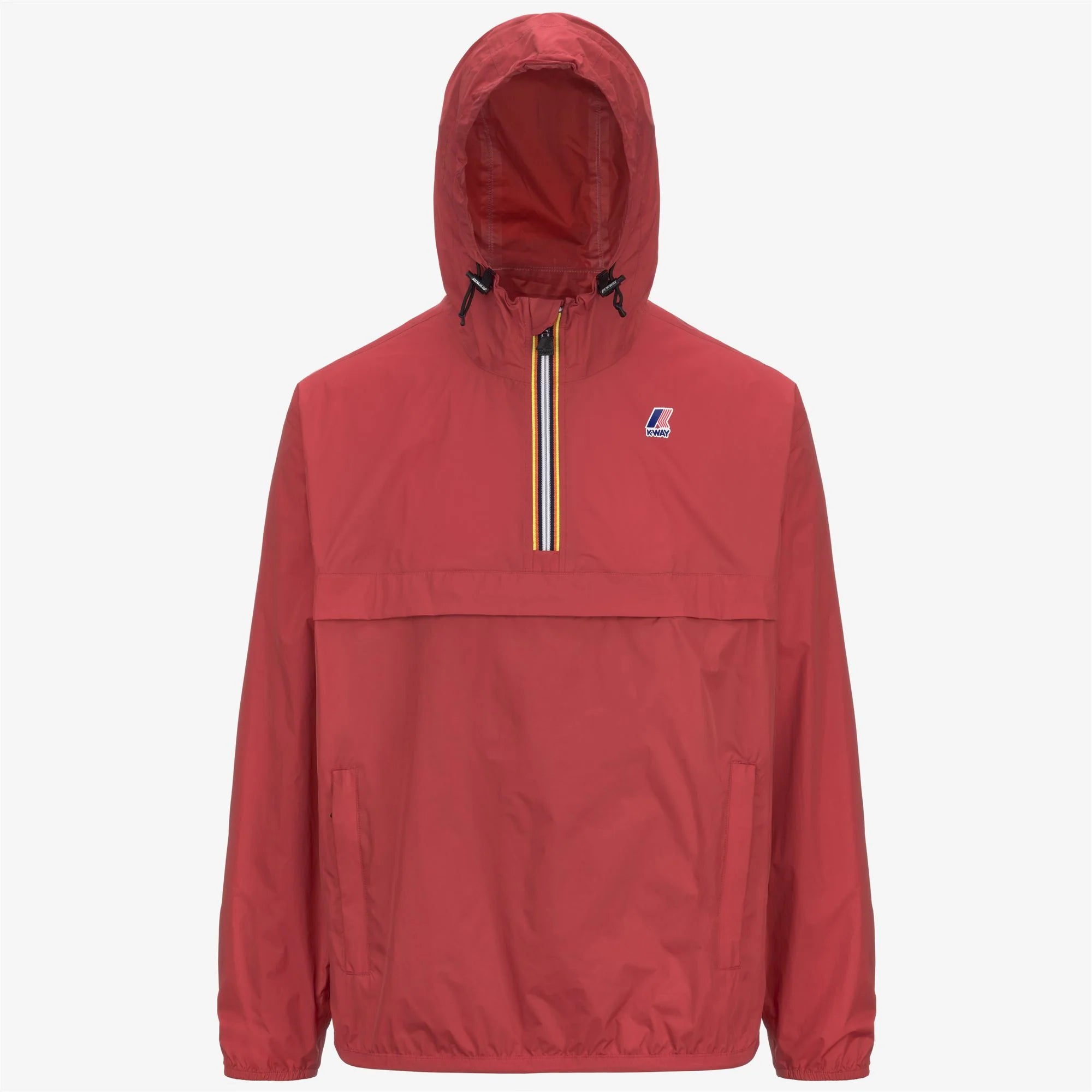 Le Vrai 4.0 Leon - Unisex Packable Quarter Zip Rain Jacket in Red Jasper