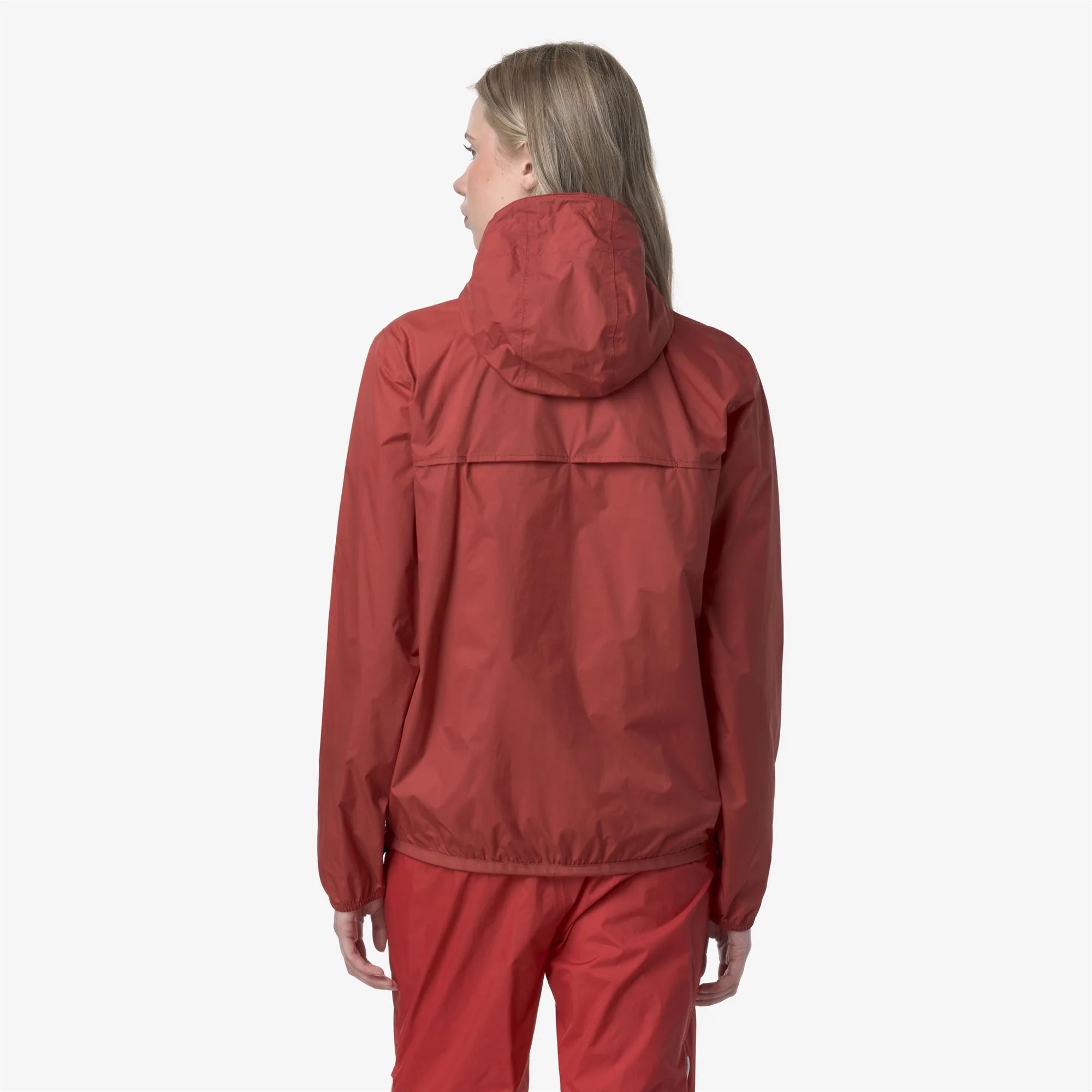 Le Vrai 4.0 Leon - Unisex Packable Quarter Zip Rain Jacket in Red Jasper