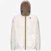 Claude - Unisex Packable Full Zip Waterproof Rain Jacket in White - Beige Taupe