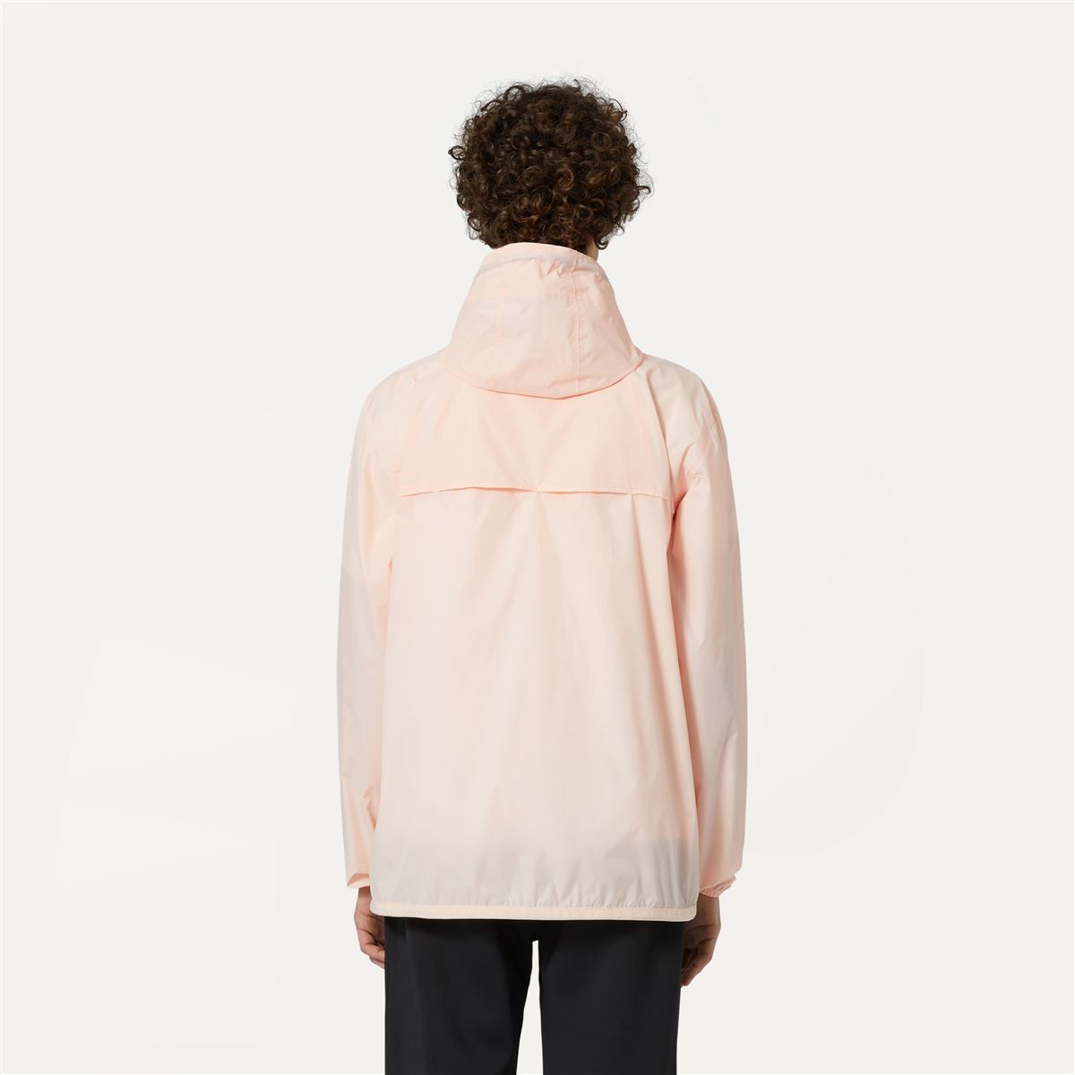 Claude - Veste de pluie imperméable pliable à fermeture éclair intégrale unisexe en rose Dafne