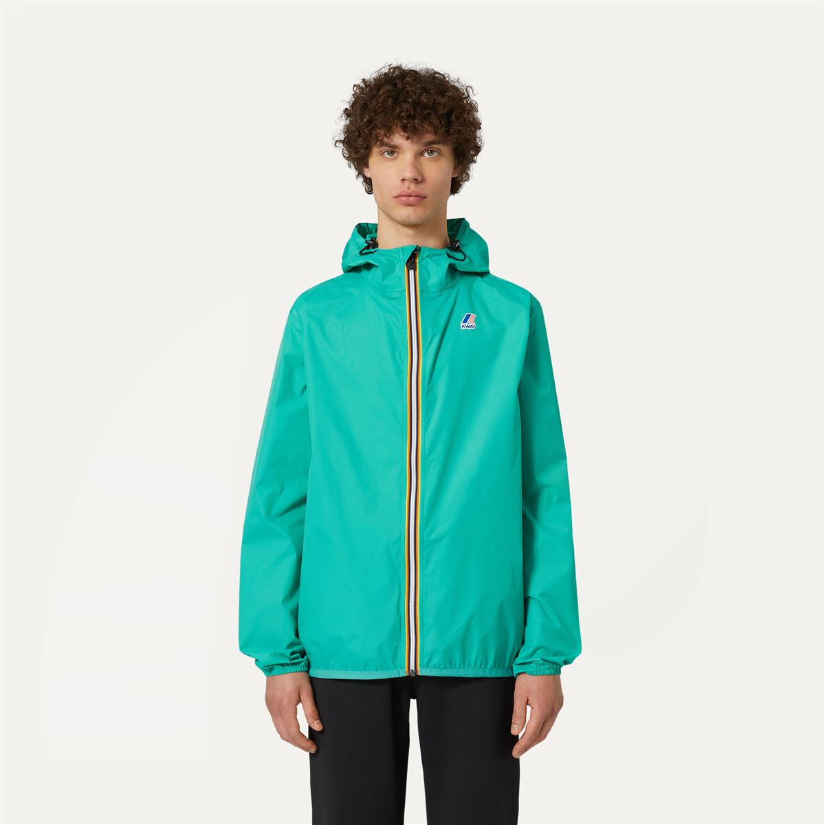 Claude - Veste de Pluie Imperméable Pliable à Fermeture Éclair Intégrale Unisexe en Vert Marine
