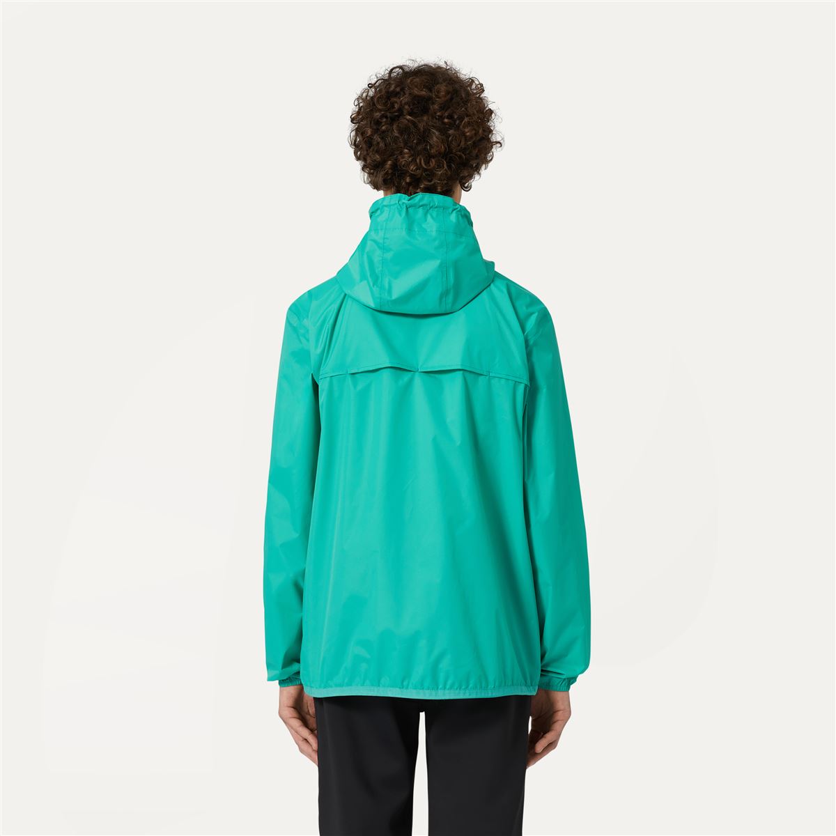Claude - Veste de Pluie Imperméable Pliable à Fermeture Éclair Intégrale Unisexe en Vert Marine
