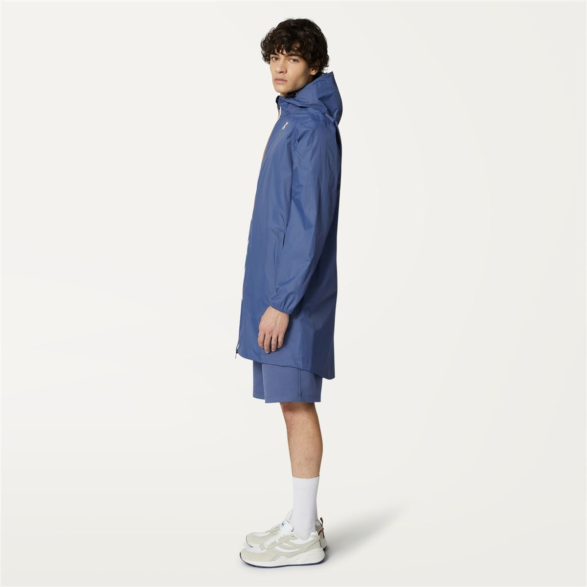 Eiffel - Veste de pluie longue pliable imperméable unisexe en bleu indigo
