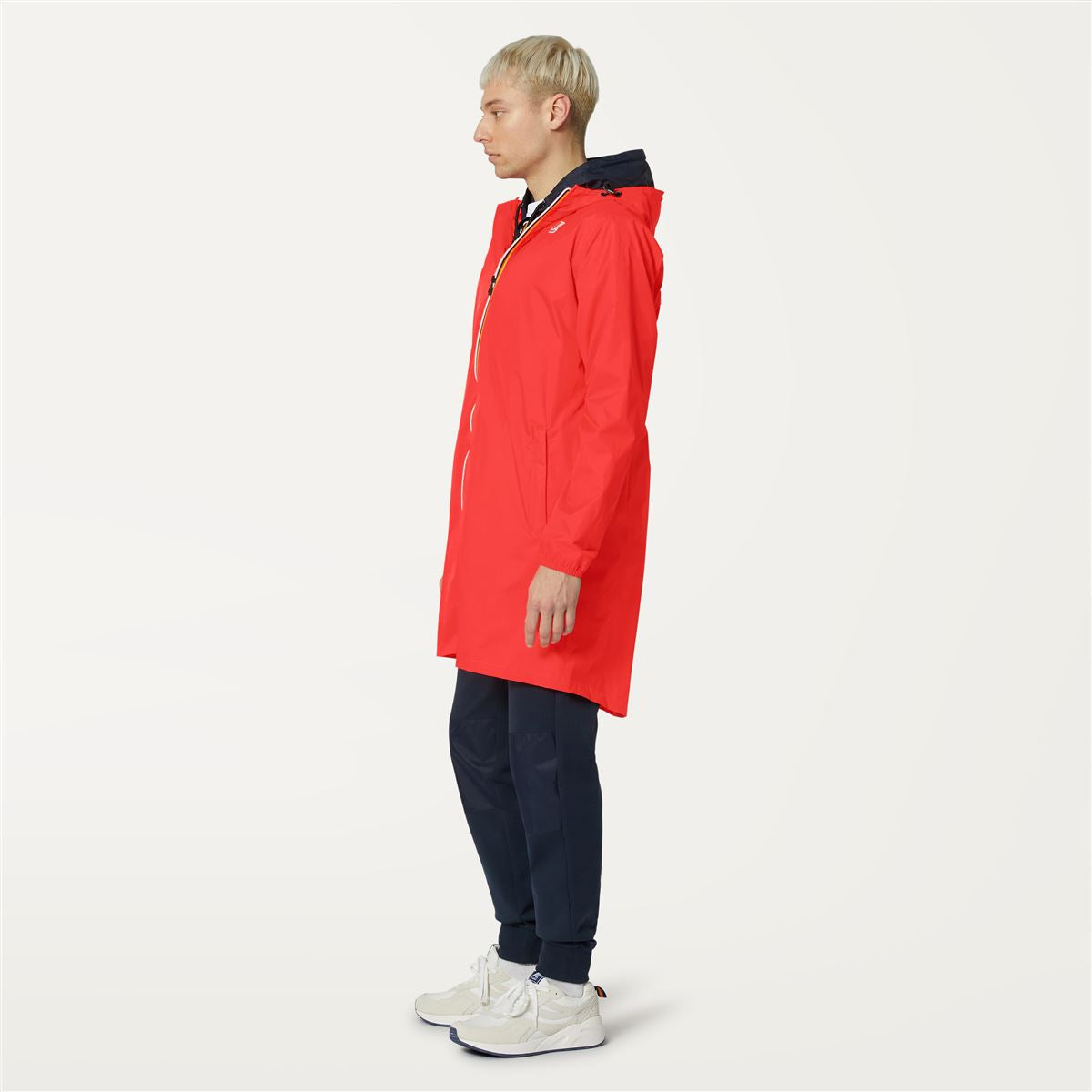 Eiffel - Veste de Pluie Longue Pliable Imperméable Unisexe Rouge Papavero