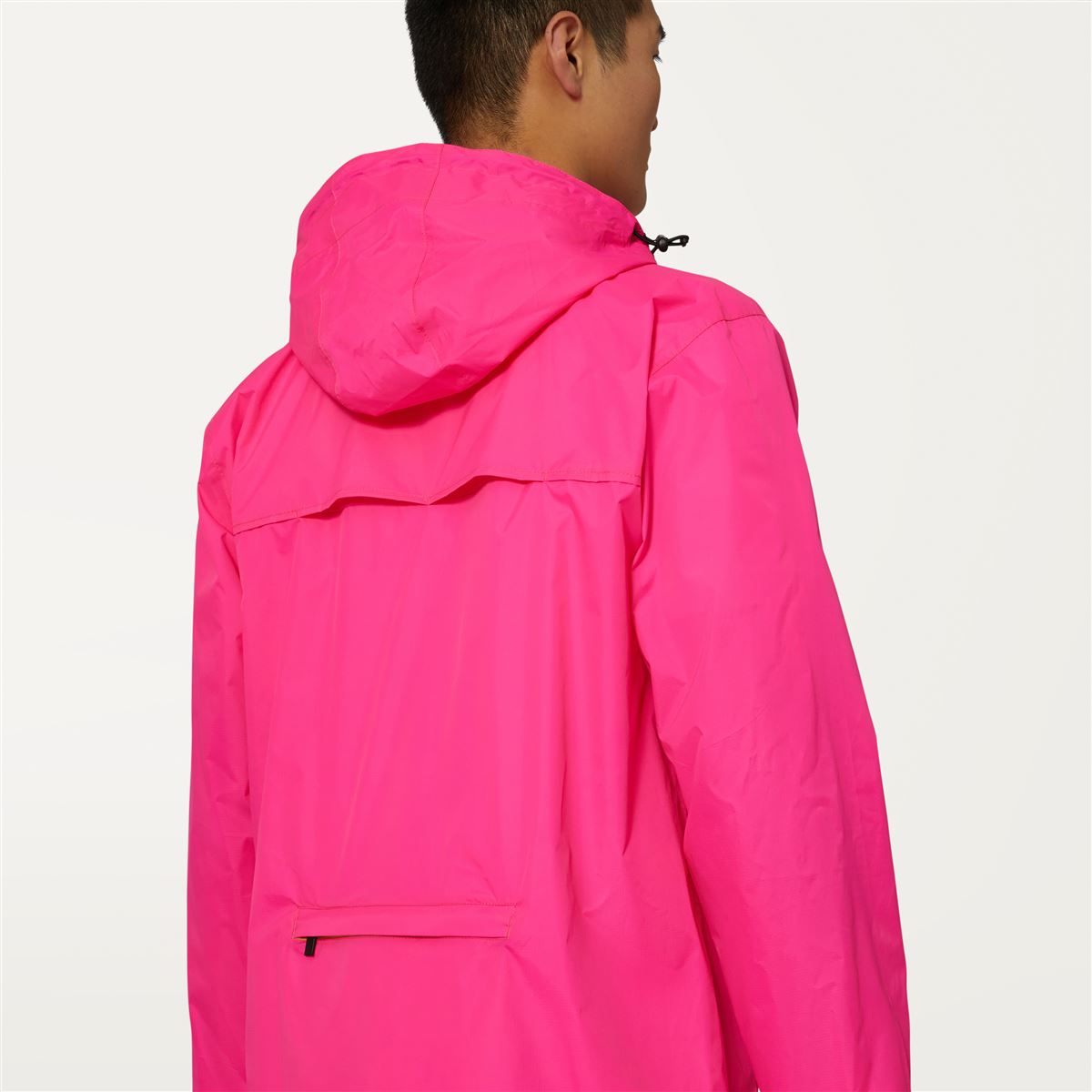 Eiffel - Veste de pluie longue pliable imperméable unisexe en rose intense