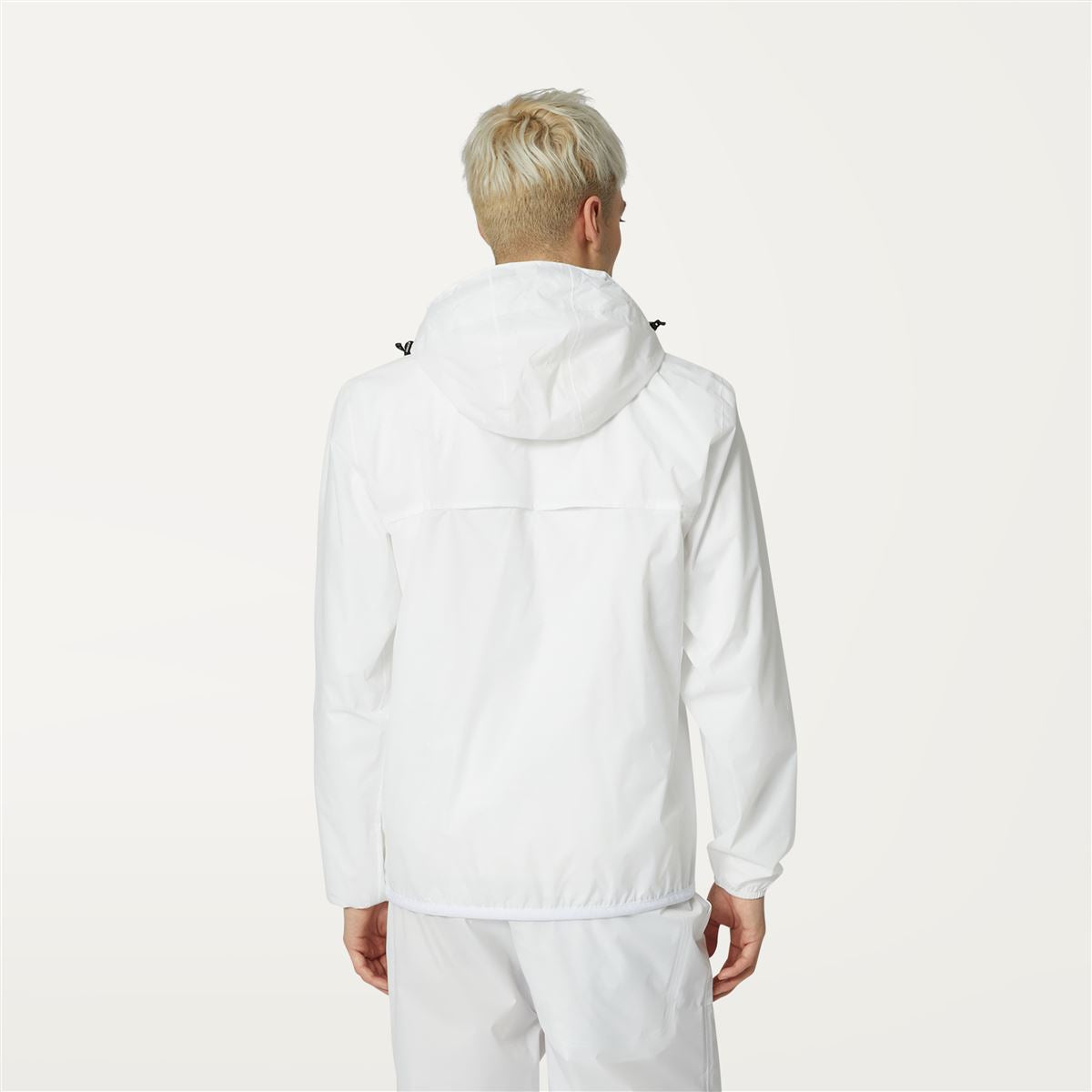 Leon - Veste de pluie compressible à quart de zip en blanc