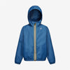 Claude - Veste de pluie pliable à fermeture éclair intégrale pour enfants en bleu profond