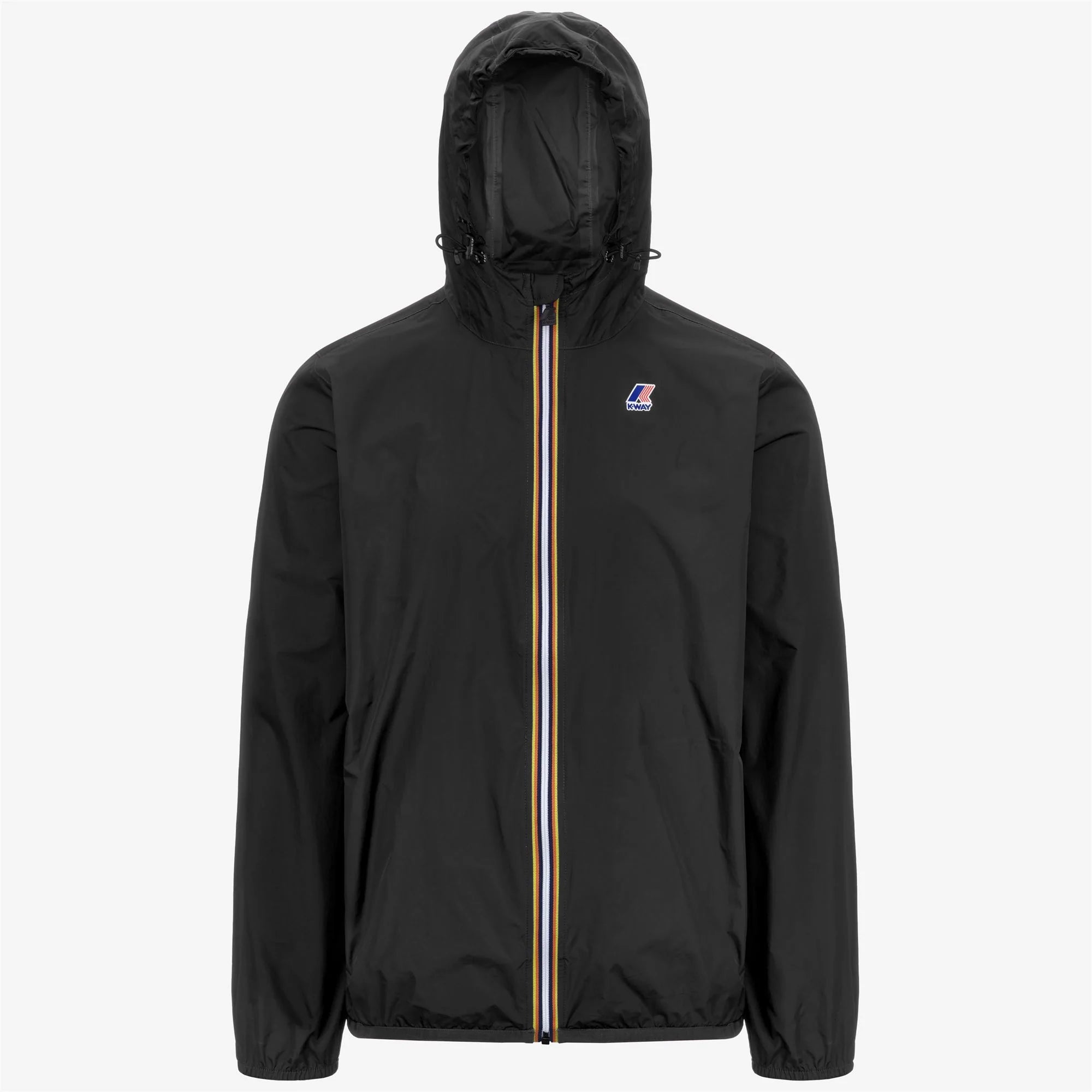 Le Vrai 4.0 Claude - Unisex Packable Full Zip Waterproof  Rain Jacket in Black Pure