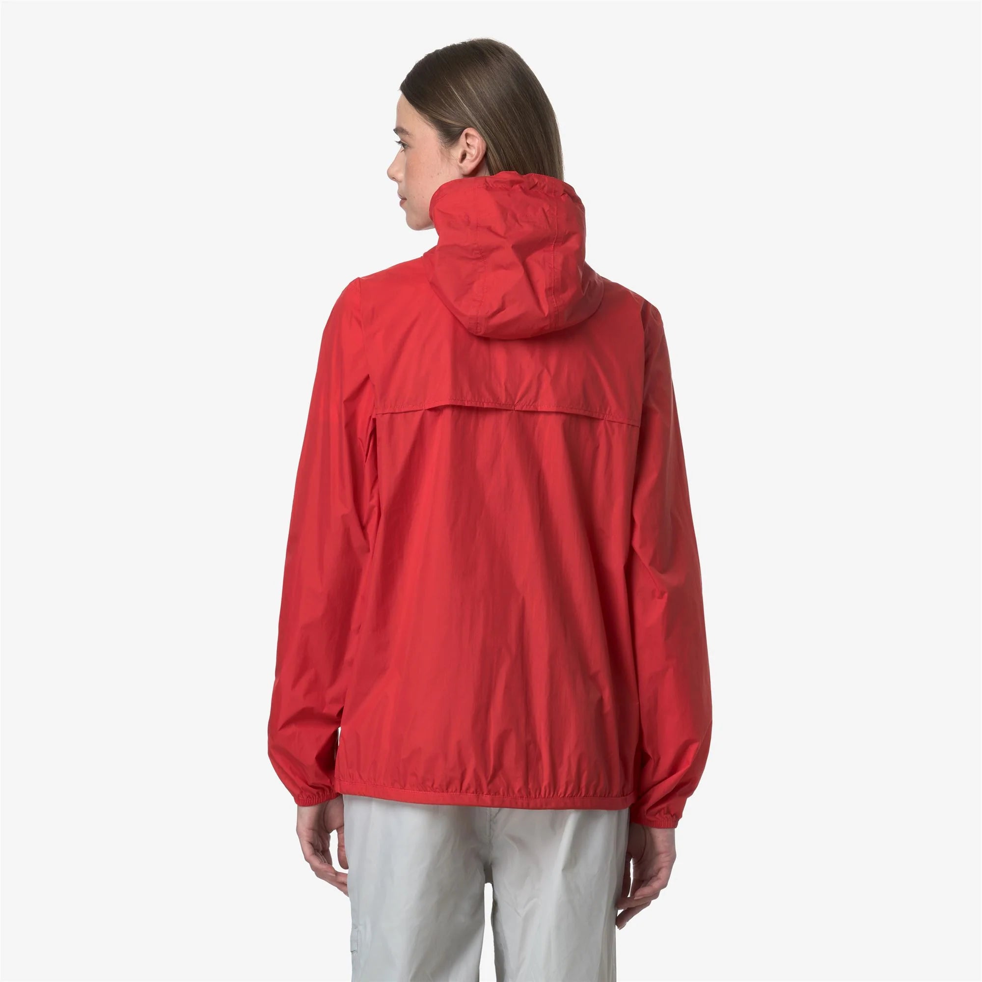Le Vrai 4.0 Claude - Unisex Packable Full Zip Waterproof  Rain Jacket in Red Jasper