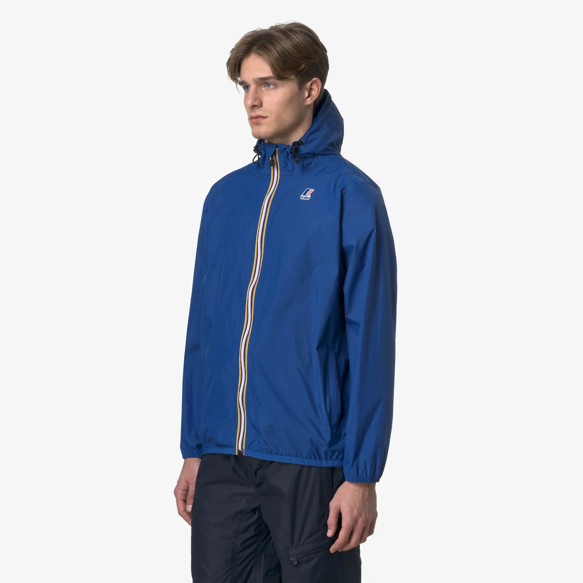 Le Vrai 4.0 Claude - Unisex Packable Full Zip Waterproof  Rain Jacket in Blue Royal Marine