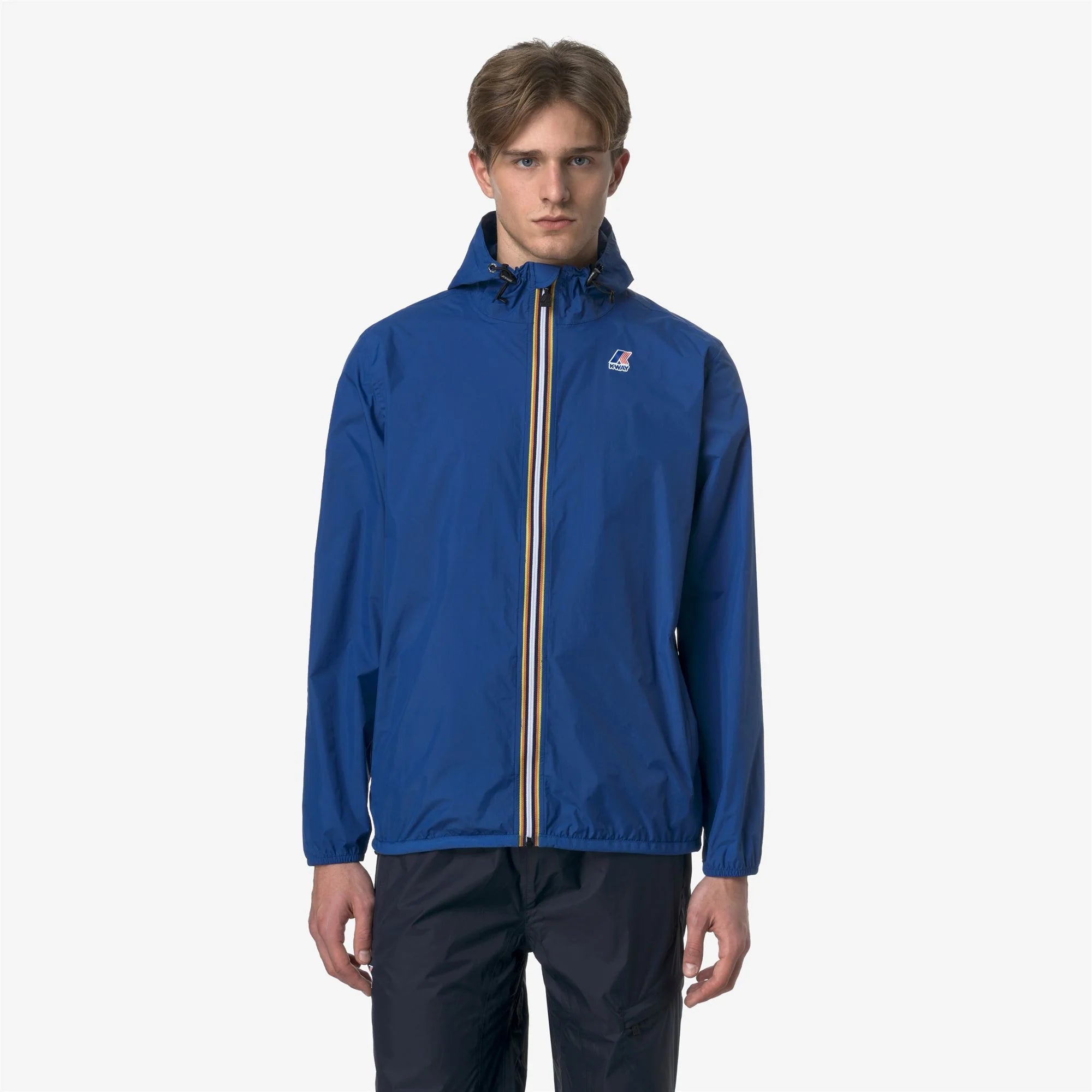 Le Vrai 4.0 Claude - Unisex Packable Full Zip Waterproof  Rain Jacket in Blue Royal Marine