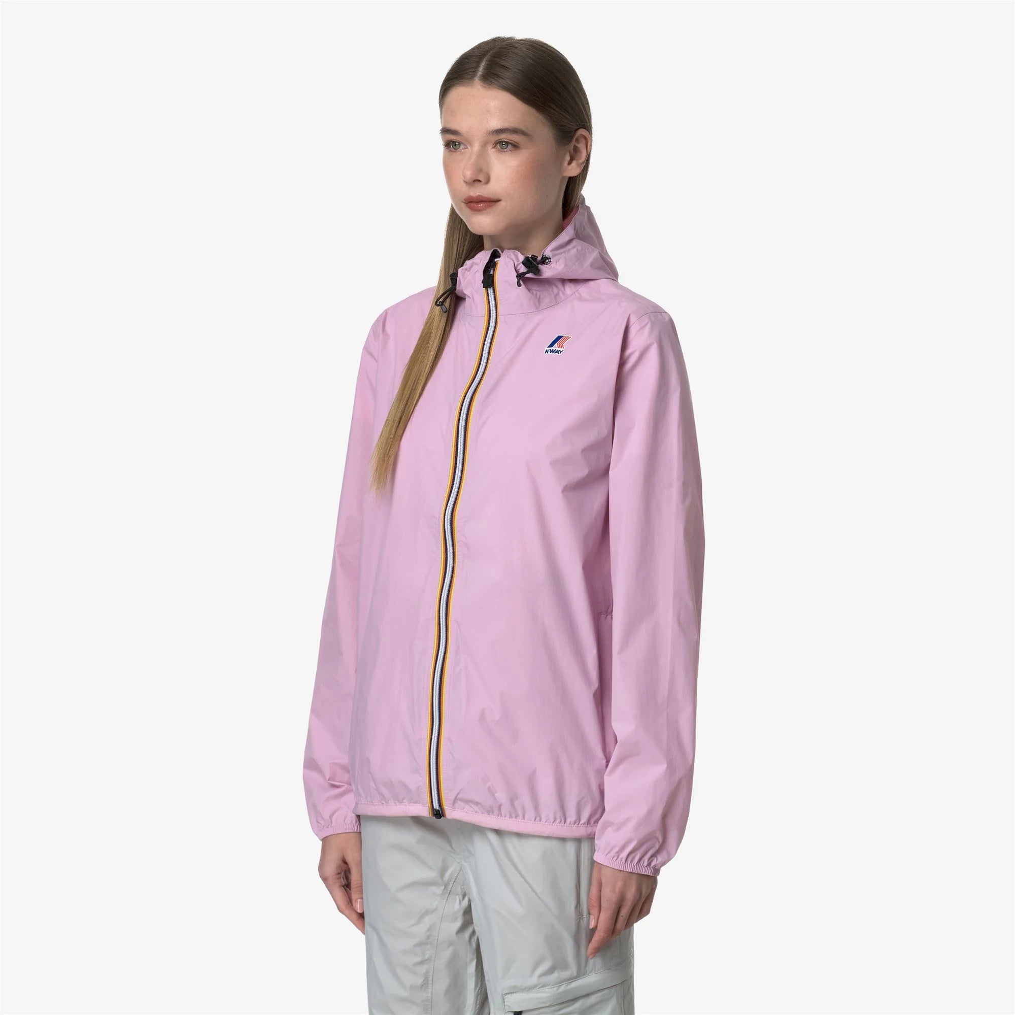 Le Vrai 4.0 Claude - Unisex Packable Full Zip Waterproof  Rain Jacket in Pink Lavender