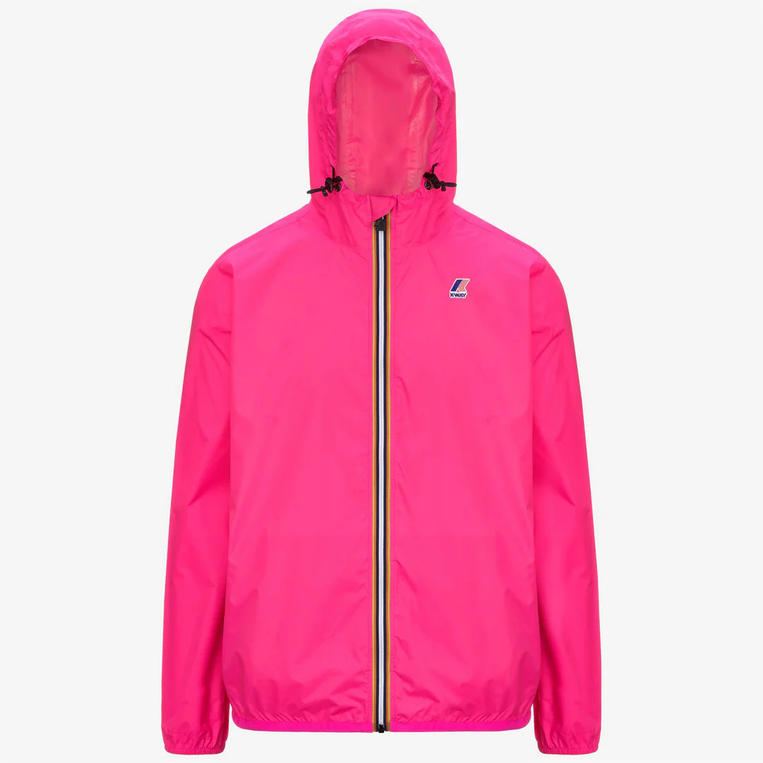 Le Vrai 4.0 Claude - Unisex Packable Full Zip Waterproof  Rain Jacket in Pink Intense