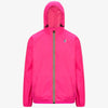 Le Vrai 4.0 Claude - Unisex Packable Full Zip Waterproof Rain Jacket in Pink Intense
