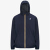 Le Vrai 4.0 Claude - Unisex Packable Full Zip Waterproof Rain Jacket in Blue Depht