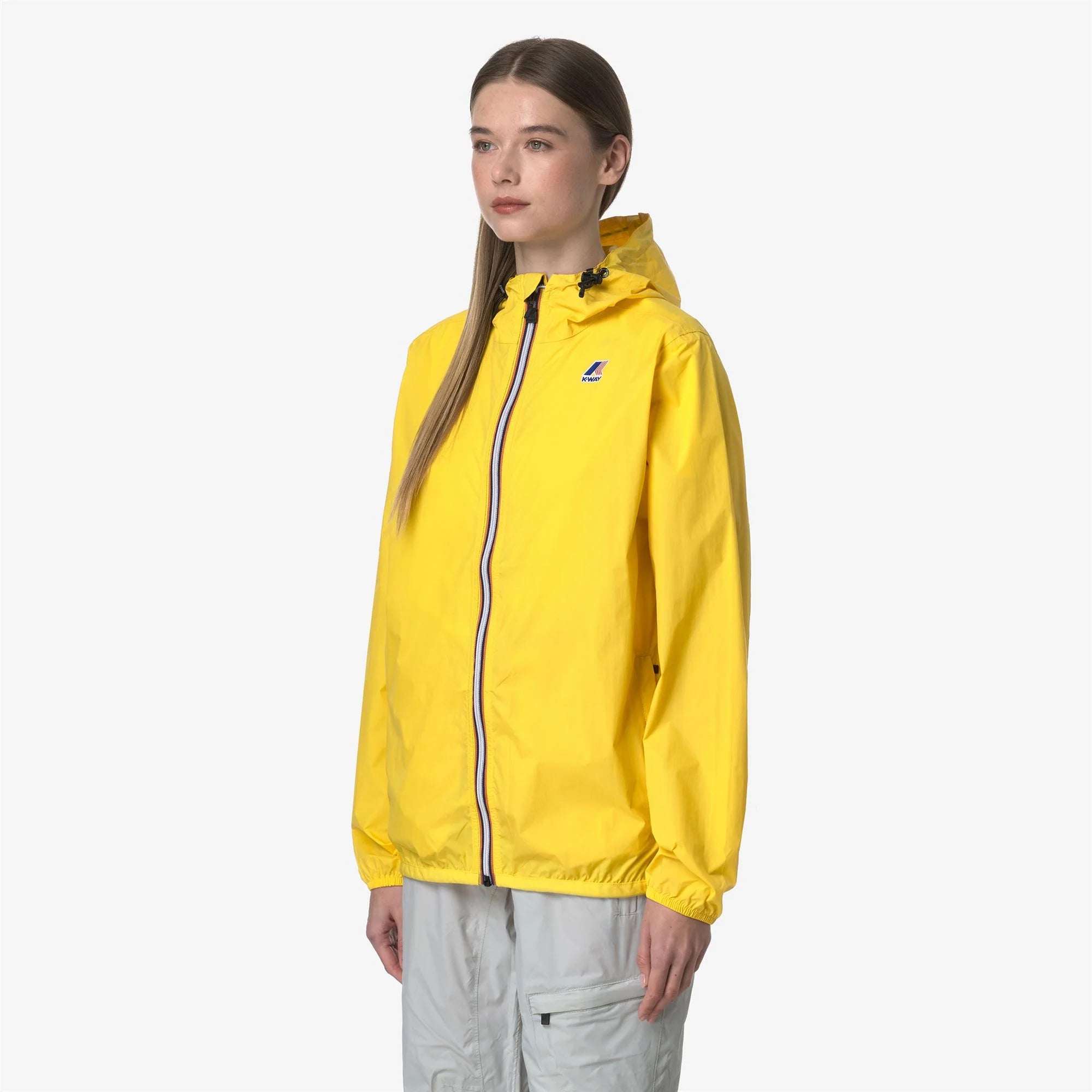 Le Vrai 4.0 Claude - Unisex Packable Full Zip Waterproof  Rain Jacket in Yellow Dk
