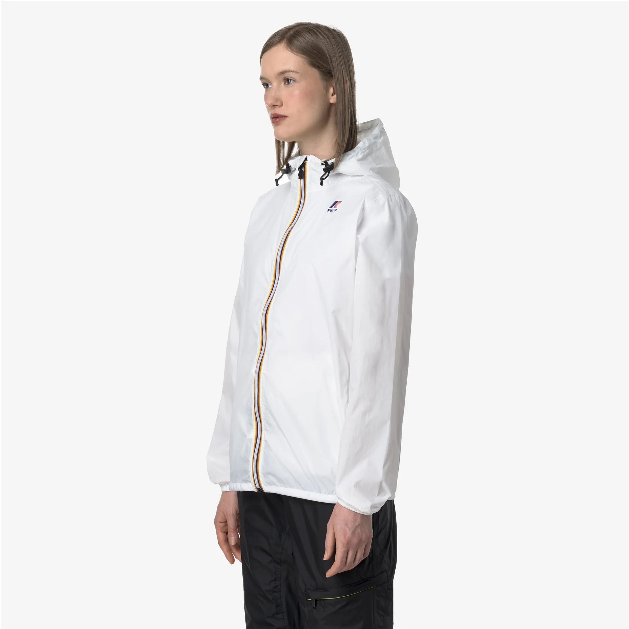 Le Vrai 4.0 Claude - Unisex Packable Full Zip Waterproof  Rain Jacket in White