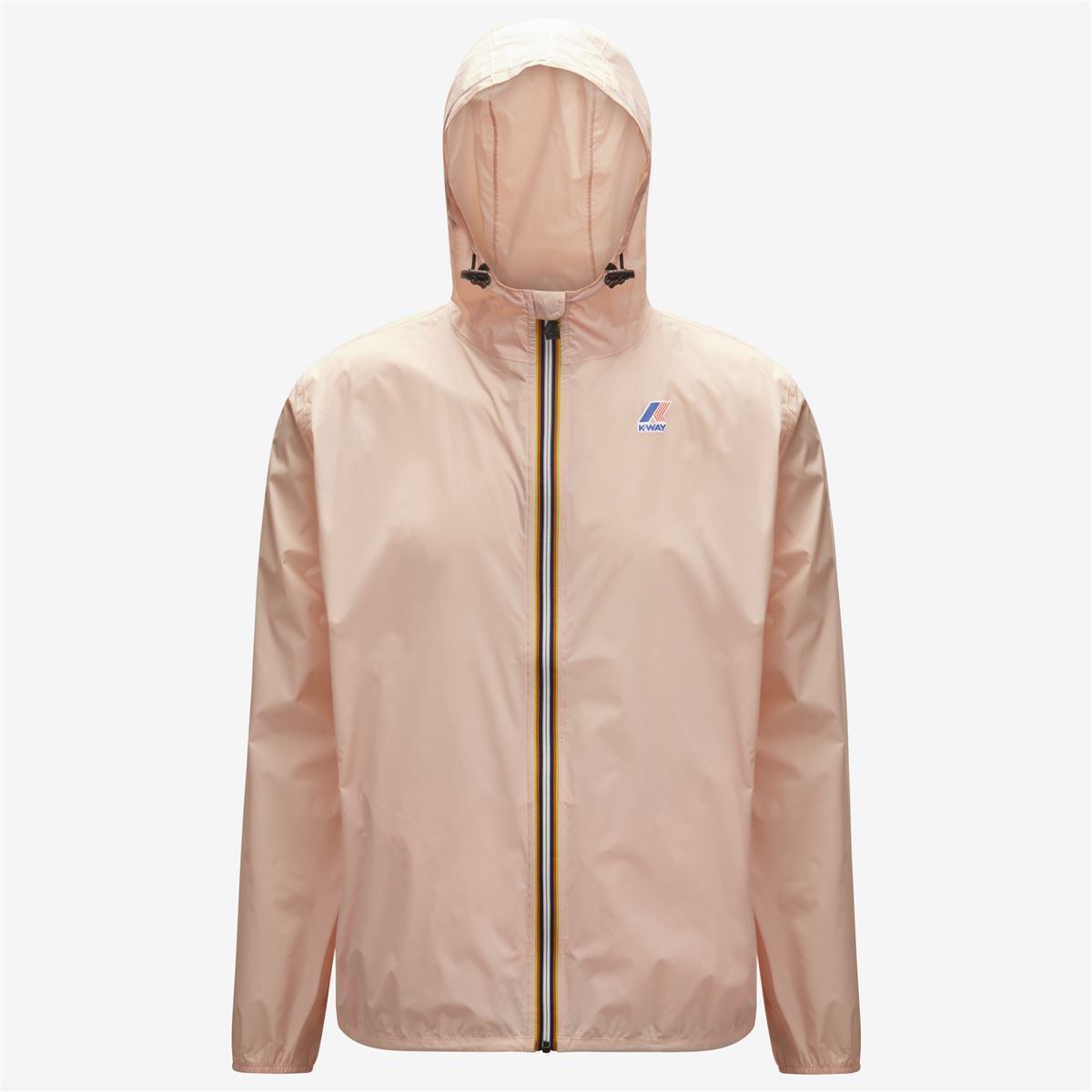 Claude - Veste de pluie imperméable pliable à fermeture éclair intégrale unisexe en rose Dafne
