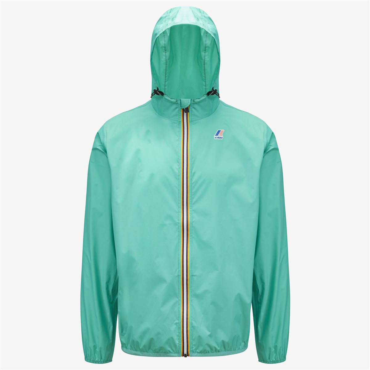 Claude - Veste de Pluie Imperméable Pliable à Fermeture Éclair Intégrale Unisexe en Vert Marine