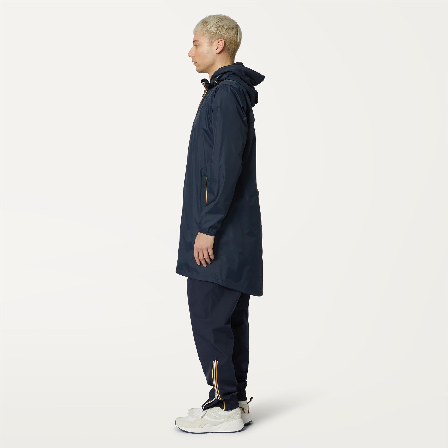 Eiffel - Unisex Waterproof Packable Long Rain Jacket in Blue Depht