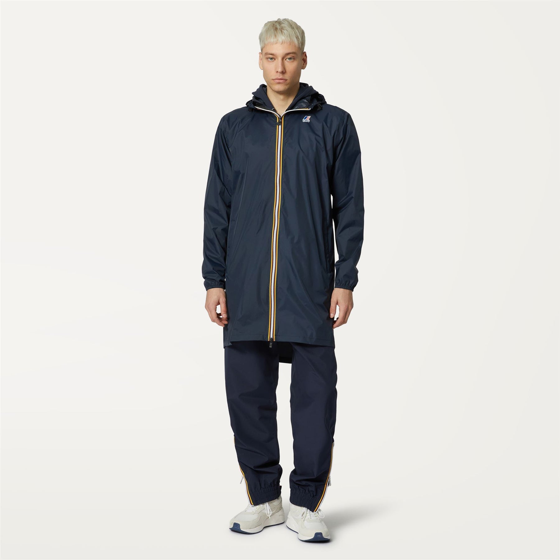 Eiffel - Unisex Waterproof Packable Long Rain Jacket in Blue Depht