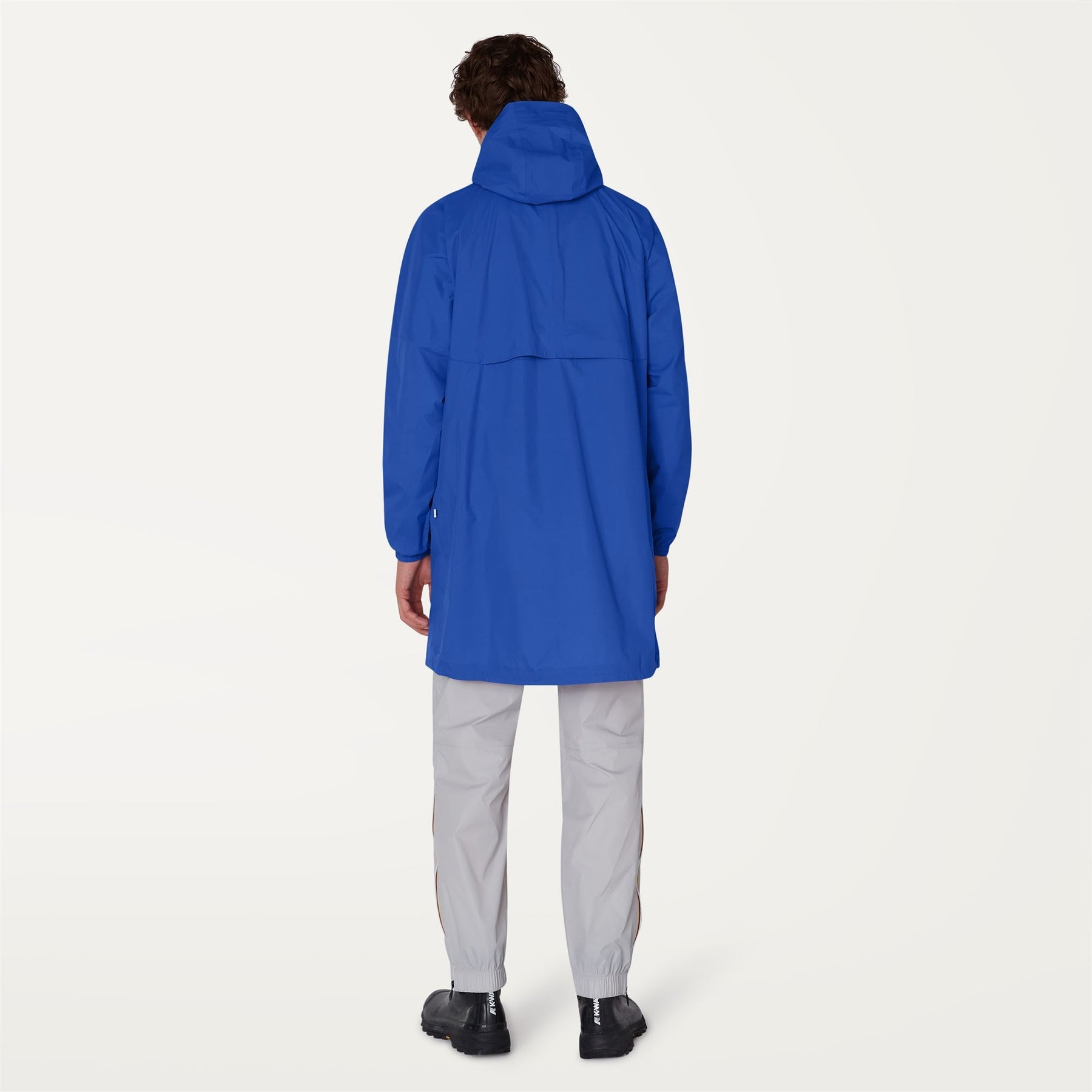 Eiffel - Unisex Waterproof Packable Long Rain Jacket in Blue Royal Marine