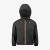 Claude - Veste de pluie pliable à fermeture éclair pour enfants en gris fumé
