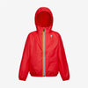 Claude - Veste de pluie imperméable à fermeture éclair complète pour enfants en rouge