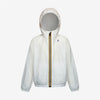 Claude - Veste de pluie imperméable et repliable pour enfants en blanc