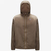 Claude - Veste de Pluie Imperméable Pliable à Fermeture Éclair Intégrale Unisexe en Beige Taupe