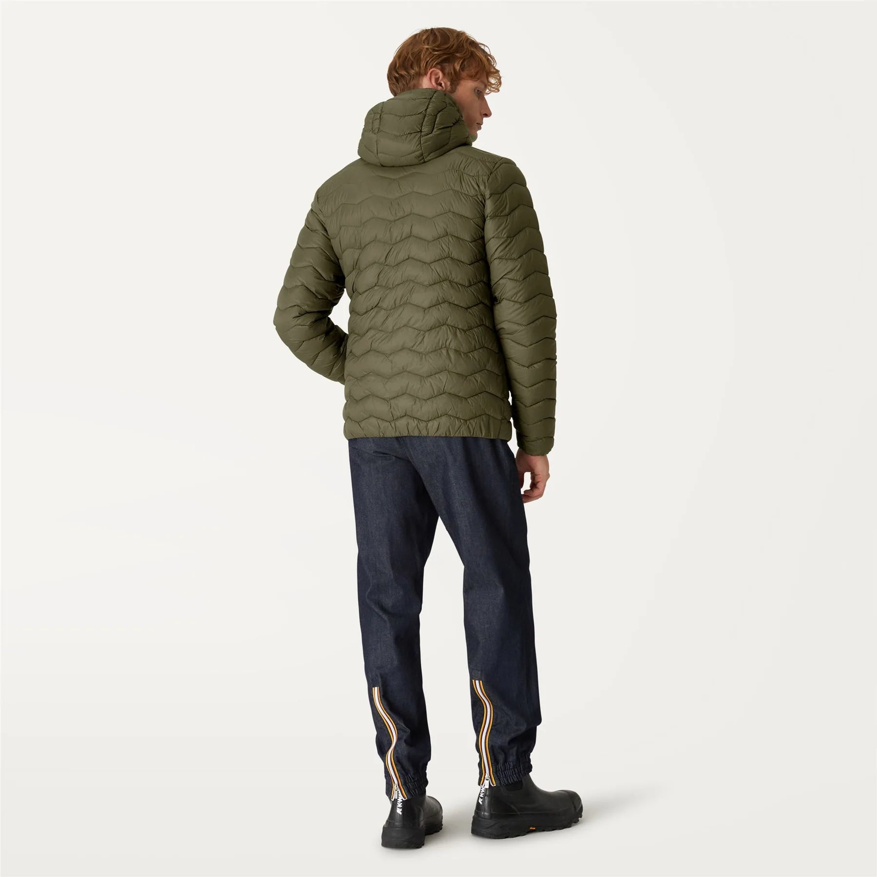 Jack Warm - Men's Quilted Packable Puffer Jacket in Green Blackish
