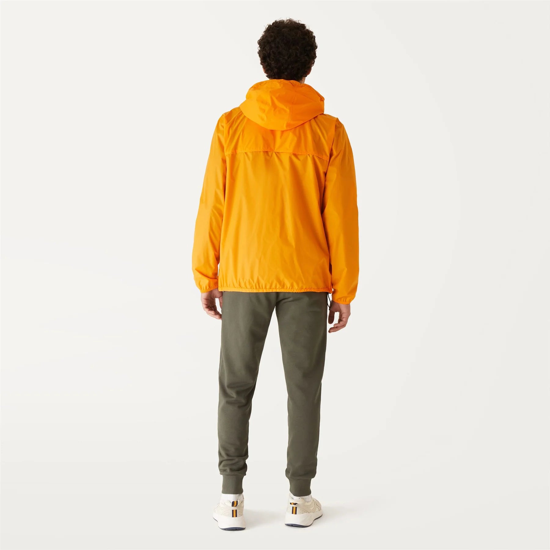 Claude - Kids Packable Full Zip Rain Jacket in Orange