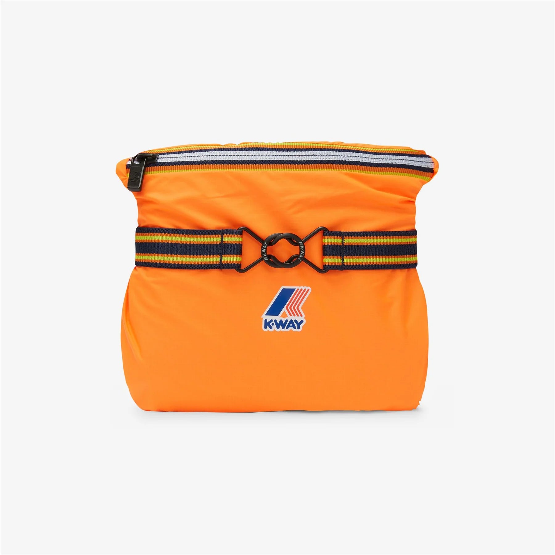 Claude - Veste de pluie pliable entièrement zippée pour enfants en orange