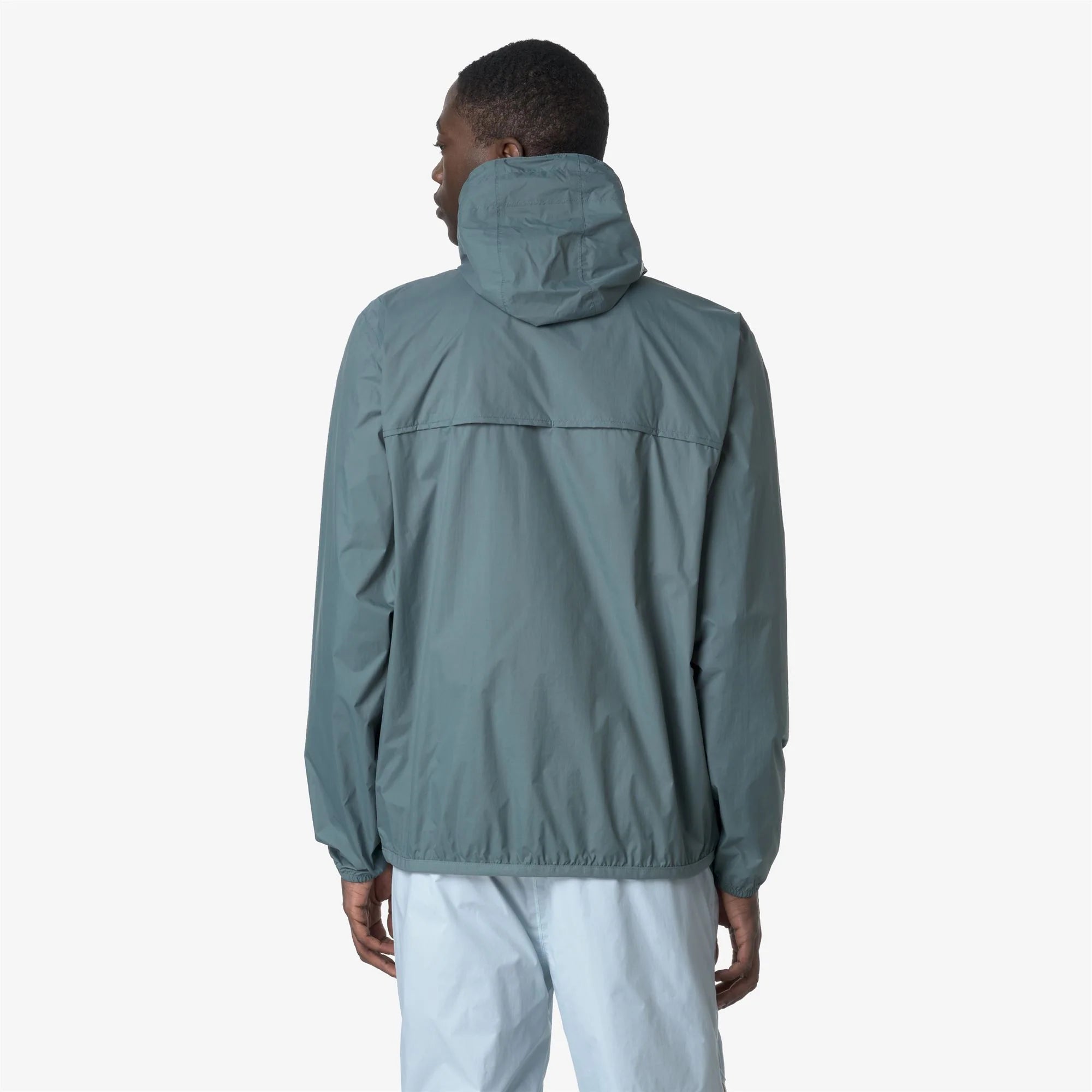 Le Vrai 4.0 Leon - Unisex Packable Quarter Zip Rain Jacket in Green Iron