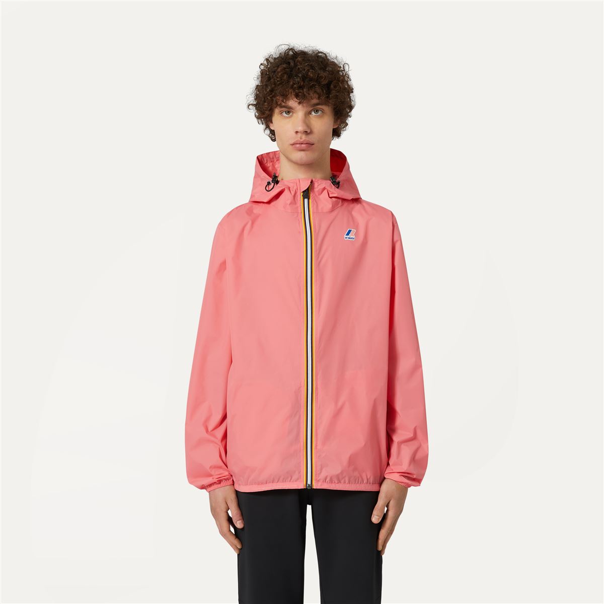 Claude - Unisex Packable Full Zip Waterproof  Rain Jacket in Pink