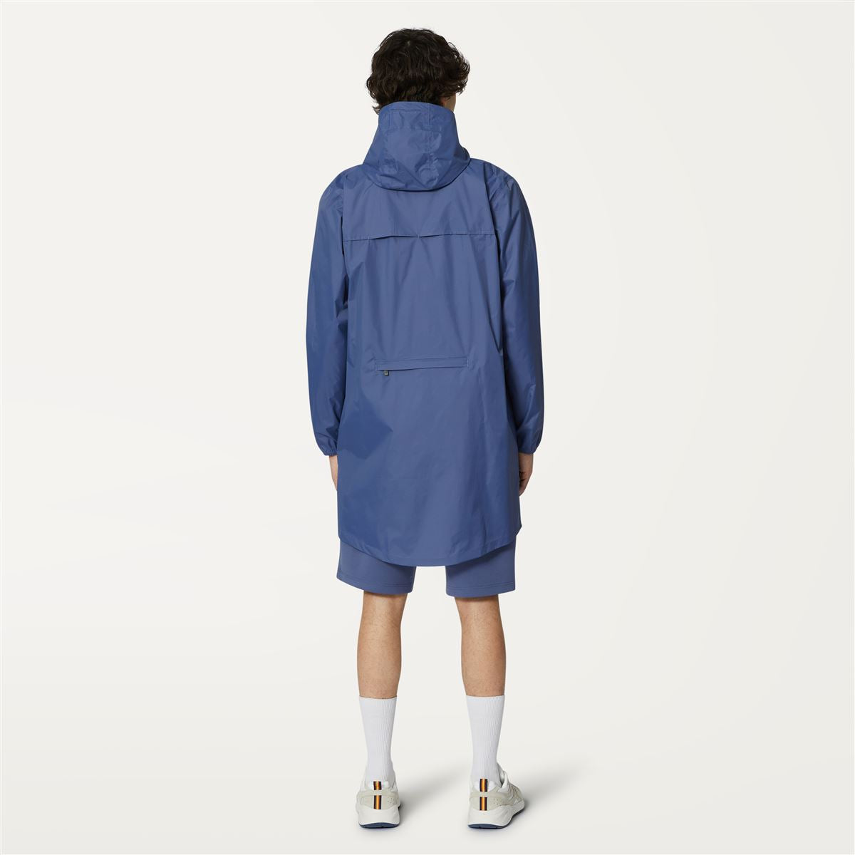 Eiffel - Unisex Waterproof Packable Long Rain Jacket in Blue Indigo