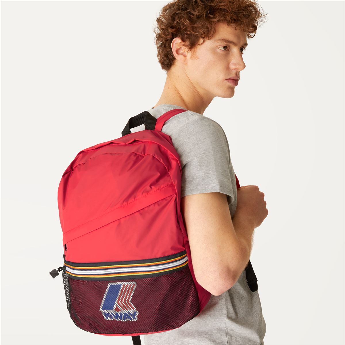 Francois - Packable Ripstop Backpack in Red