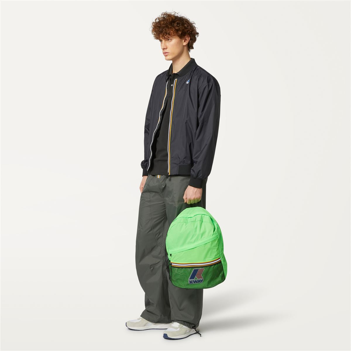 Francois - Packable Ripstop Backpack in Green Fluo