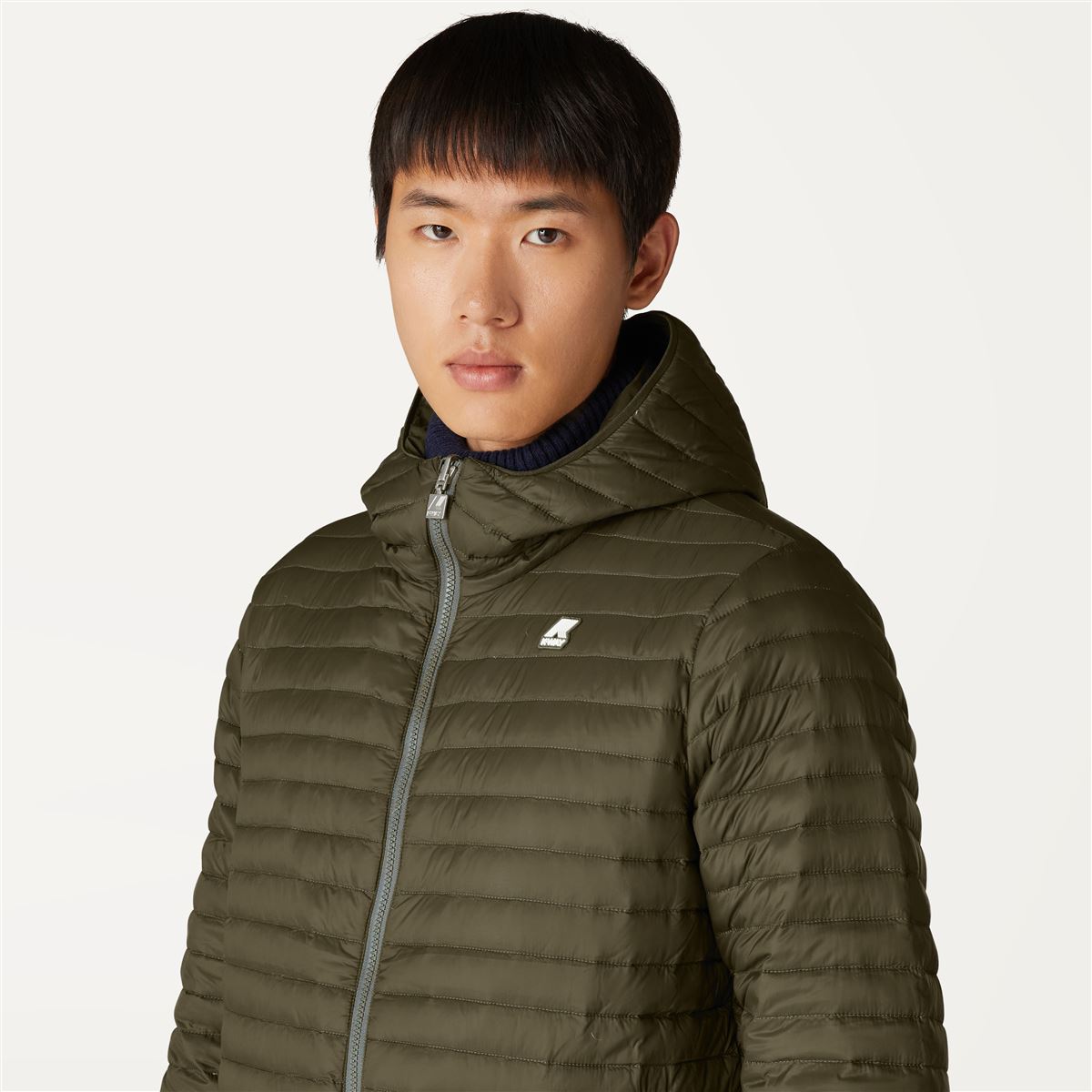 Jukes Thermo Light Double - Reversible Men Hooded Jacket in Green Blackish