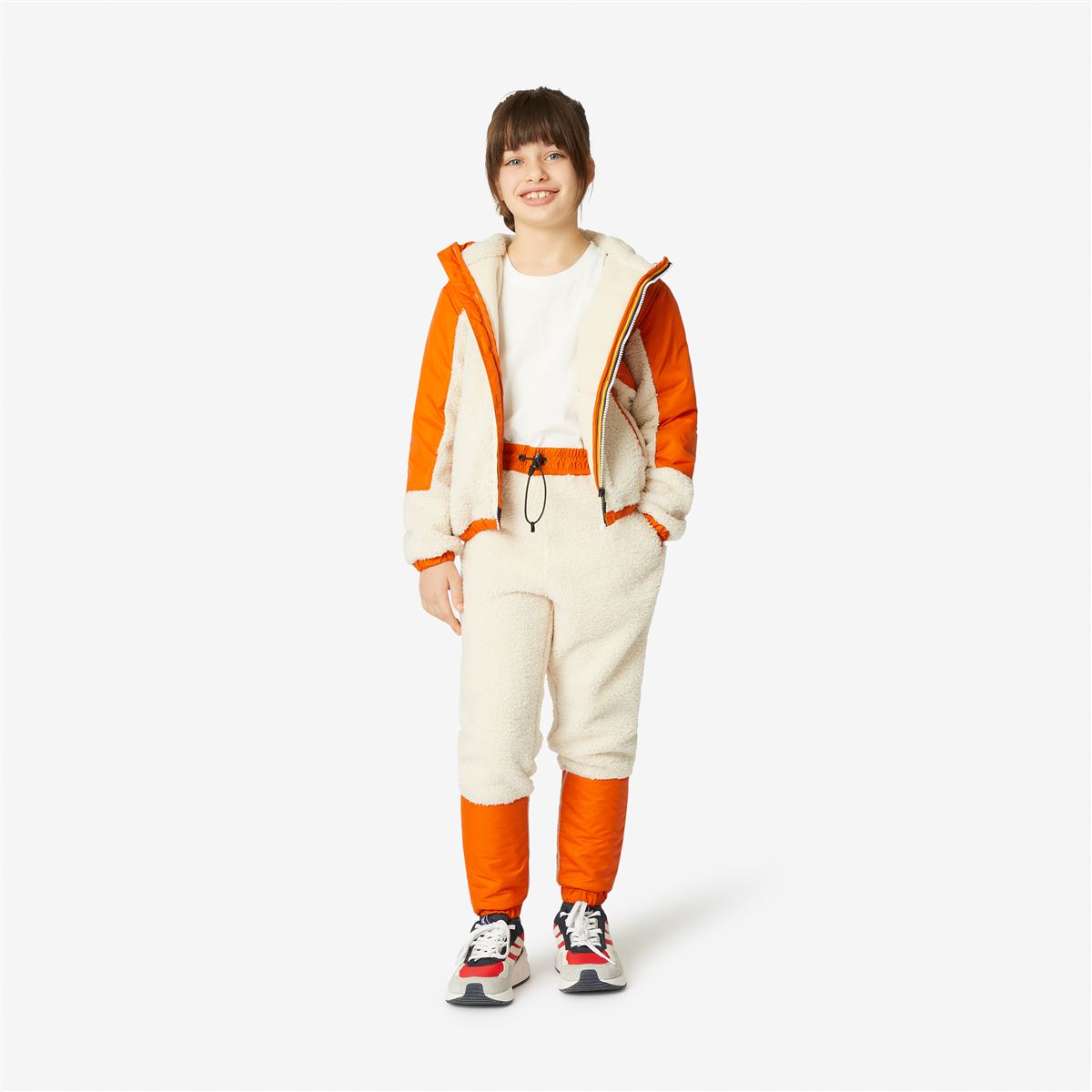 Kael Orsetto - Kids Lined Pants in Ecru - Orange Rust