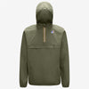 Leon - Packable Quarter Zip Rain Jacket in Green Blackish