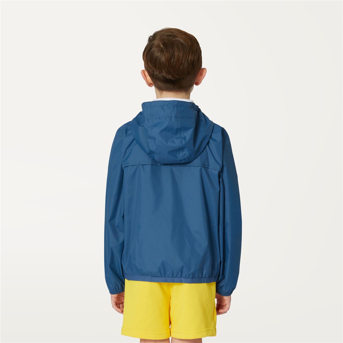Claude - Kids Packable Full Zip Rain Jacket in Blue Deep