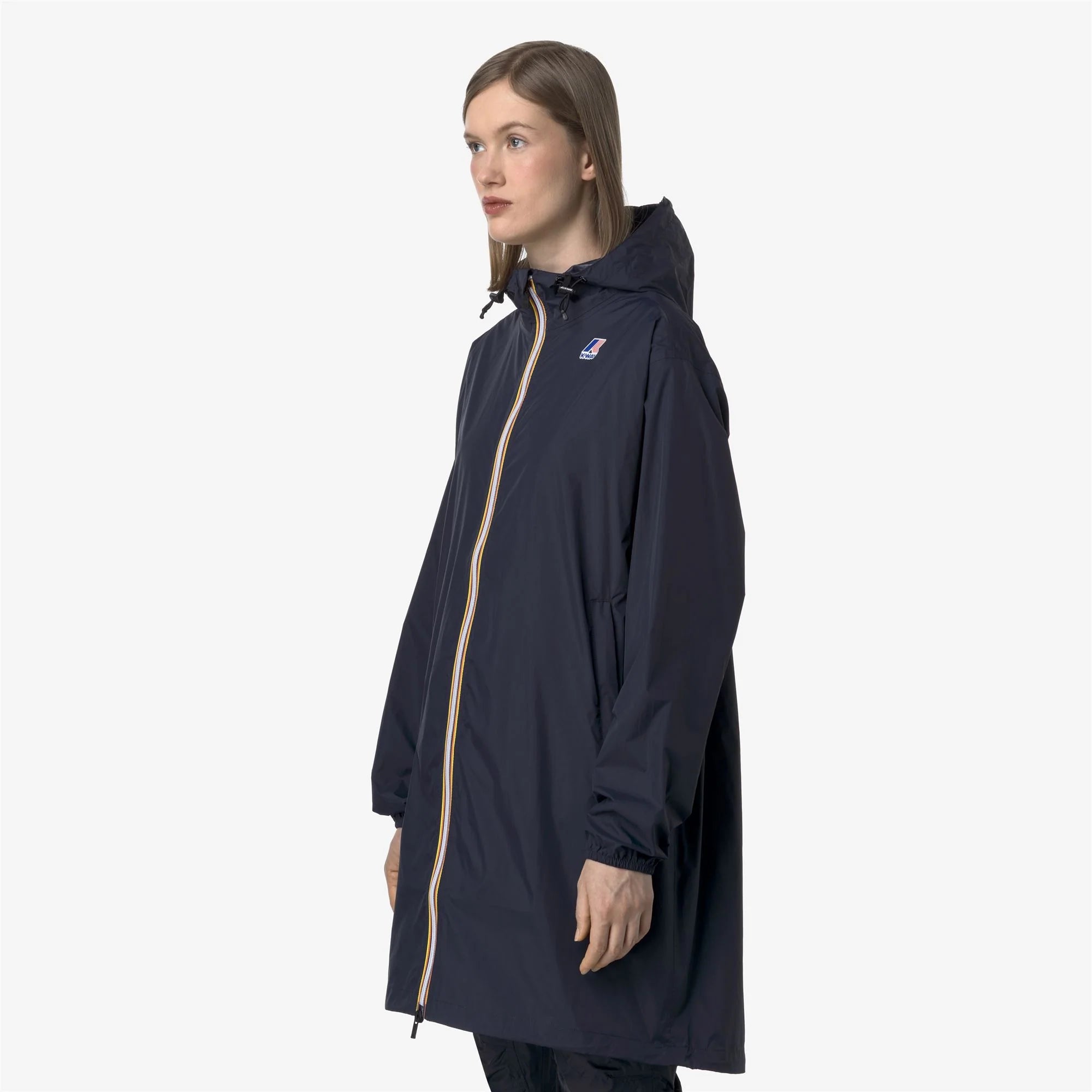 Le Vrai 4.0 Eiffel East - Unisex Waterproof Packable Long Rain Jacket in Blue Depht