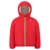 Claude Orsetto - Kids Sherpa Lined Waterproof Jacket in Ecru - Red