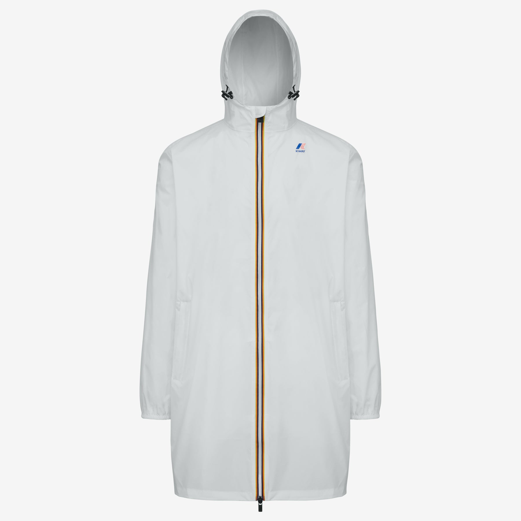 K Way Eiffel Light Grey Unisex Waterproof Packable Long Rain Jacket k-way-eiffel-light-grey-unisex-waterproof-packable-long-rain-jacket